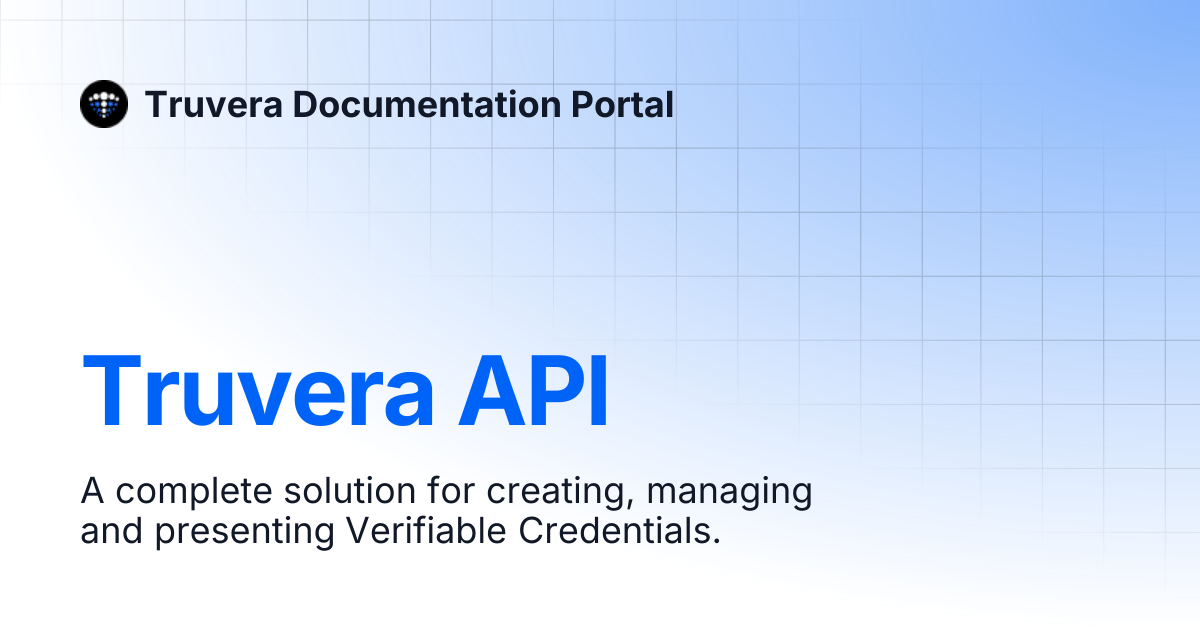 Truvera API | Truvera Documentation Portal